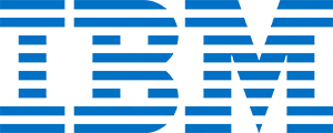Logotipo da IBM, representando inovação e tecnologia em soluções empresariais.